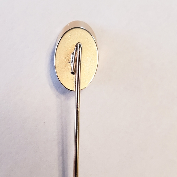 Stick pin lapel gold tone "N" monogram initial - Picture 5 of 6